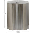  Meridian Dimple Silver Iron End Table IMAGE 6