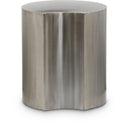  Meridian Dimple Silver Iron End Table IMAGE 1