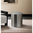  Meridian Dimple Silver Iron End Table IMAGE 2