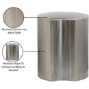 Meridian Dimple Silver Iron End Table IMAGE 5