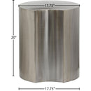  Meridian Dimple Silver Iron End Table IMAGE 6