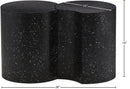  Meridian Dimple Black Iron 2 pc Modular Nesting End / Side Table IMAGE 6