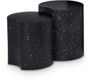  Meridian Dimple Black Iron 2 pc Modular Nesting End / Side Table IMAGE 1