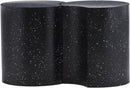  Meridian Dimple Black Iron 2 pc Modular Nesting End / Side Table IMAGE 3