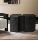  Meridian Dimple Black Iron 2 pc Modular Nesting End / Side Table IMAGE 2