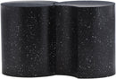  Meridian Dimple Black Iron 2 pc Modular Nesting End / Side Table IMAGE 3
