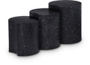  Meridian Dimple Black Iron 3 pc Modular Nesting End / Side Table IMAGE 1