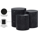  Meridian Dimple Black Iron 3 pc Modular Nesting End / Side Table IMAGE 5