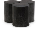  Meridian Dimple Black Iron 3 pc Modular Nesting Coffee Table IMAGE 1