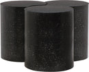  Meridian Dimple Black Iron 3 pc Modular Nesting Coffee Table IMAGE 3