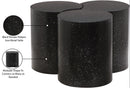  Meridian Dimple Black Iron 3 pc Modular Nesting Coffee Table IMAGE 4