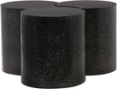  Meridian Dimple Black Iron 3 pc Modular Nesting Coffee Table IMAGE 3