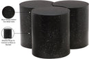  Meridian Dimple Black Iron 3 pc Modular Nesting Coffee Table IMAGE 5