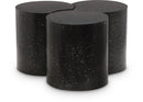  Meridian Dimple Black Iron 3 pc Modular Nesting Coffee Table IMAGE 1