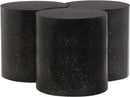  Meridian Dimple Black Iron 3 pc Modular Nesting Coffee Table IMAGE 3