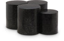  Meridian Dimple Black Iron 4 pc Modular Nesting Coffee Table IMAGE 1