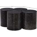 Meridian Dimple Black Iron 4 pc Modular Nesting Coffee Table IMAGE 6