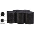  Meridian Dimple Black Iron 5 pc Modular Nesting Coffee Table IMAGE 5
