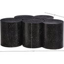  Meridian Dimple Black Iron 5 pc Modular Nesting Coffee Table IMAGE 6