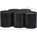  Meridian Dimple Black Iron 5 pc Modular Nesting Coffee Table IMAGE 6