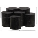  Meridian Dimple Black Iron 6 pc Modular Nesting Coffee Table IMAGE 6