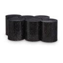  Meridian Dimple Black Iron 6 pc Modular Nesting Coffee Table IMAGE 1