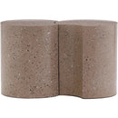  Meridian Dimple Taupe Iron 2 pc Modular Nesting End / Side Table IMAGE 3