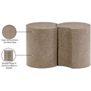  Meridian Dimple Taupe Iron 2 pc Modular Nesting End / Side Table IMAGE 5