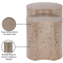  Meridian Dimple Taupe Iron 2 pc Modular Nesting End / Side Table IMAGE 5