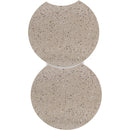  Meridian Dimple Taupe Iron 2 pc Modular Nesting End / Side Table IMAGE 4