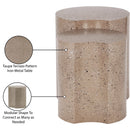  Meridian Dimple Taupe Iron 2 pc Modular Nesting End / Side Table IMAGE 5