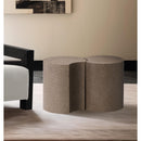  Meridian Dimple Taupe Iron 2 pc Modular Nesting End / Side Table IMAGE 2