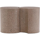  Meridian Dimple Taupe Iron 2 pc Modular Nesting End / Side Table IMAGE 3