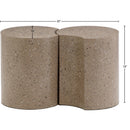  Meridian Dimple Taupe Iron 2 pc Modular Nesting End / Side Table IMAGE 6