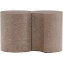  Meridian Dimple Taupe Iron 2 pc Modular Nesting End / Side Table IMAGE 3