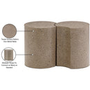  Meridian Dimple Taupe Iron 2 pc Modular Nesting End / Side Table IMAGE 5