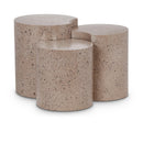  Meridian Dimple Taupe Iron 3 pc Modular Nesting End / Side Table IMAGE 1