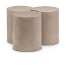  Meridian Dimple Taupe Iron 3 pc Modular Nesting Coffee Table IMAGE 1