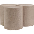  Meridian Dimple Taupe Iron 3 pc Modular Nesting Coffee Table IMAGE 3