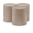  Meridian Dimple Taupe Iron 3 pc Modular Nesting Coffee Table IMAGE 1