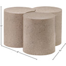  Meridian Dimple Taupe Iron 3 pc Modular Nesting Coffee Table IMAGE 6