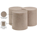  Meridian Dimple Taupe Iron 3 pc Modular Nesting Coffee Table IMAGE 5