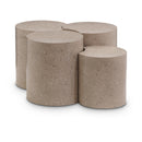 Meridian Dimple Taupe Iron 4 pc Modular Nesting Coffee Table IMAGE 1