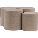  Meridian Dimple Taupe Iron 4 pc Modular Nesting Coffee Table IMAGE 3
