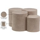  Meridian Dimple Taupe Iron 4 pc Modular Nesting Coffee Table IMAGE 5