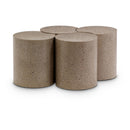  Meridian Dimple Taupe Iron 4 pc Modular Nesting Coffee Table IMAGE 1