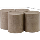  Meridian Dimple Taupe Iron 4 pc Modular Nesting Coffee Table IMAGE 6