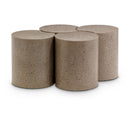  Meridian Dimple Taupe Iron 4 pc Modular Nesting Coffee Table IMAGE 1