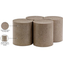  Meridian Dimple Taupe Iron 4 pc Modular Nesting Coffee Table IMAGE 5