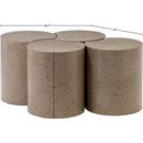  Meridian Dimple Taupe Iron 4 pc Modular Nesting Coffee Table IMAGE 6